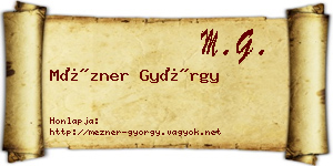 Mézner György névjegykártya